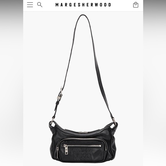 Marge Sherwood Outpocket Hobo Mini (black glossy plain) - Picture 4 of 16